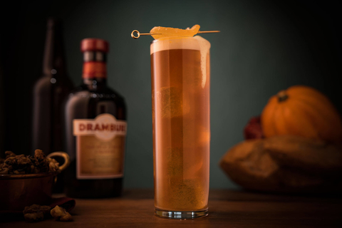 Pumpkin Ginger Shandy cocktail - 6 sweater weather and Halloween recipes